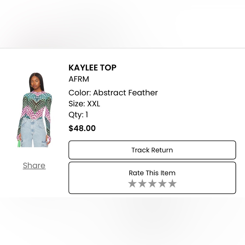 Afrm Multicolor Patterned Women's Top - image 2